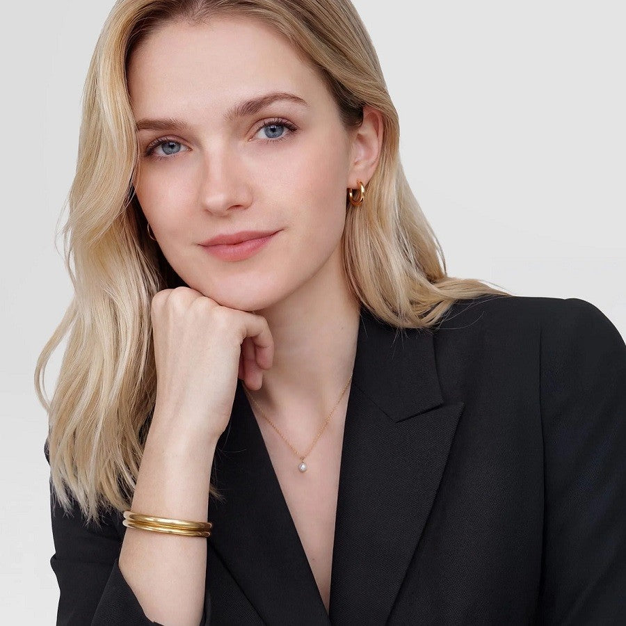 Bracciale Unisex DANIEL WELLINGTON Arch Cuff Gold Large 6 mm - DW00401940 - immagine 3