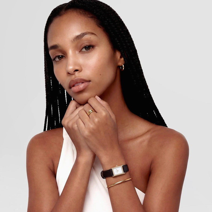 Bracciale Unisex DANIEL WELLINGTON Arch Cuff Gold Large 4 mm - DW00401983 - immagine 3