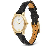 Orologio Donna DANIEL WELLINGTON Ophelia Mini Black Lizard White Guilloché Gold - DW00100890
