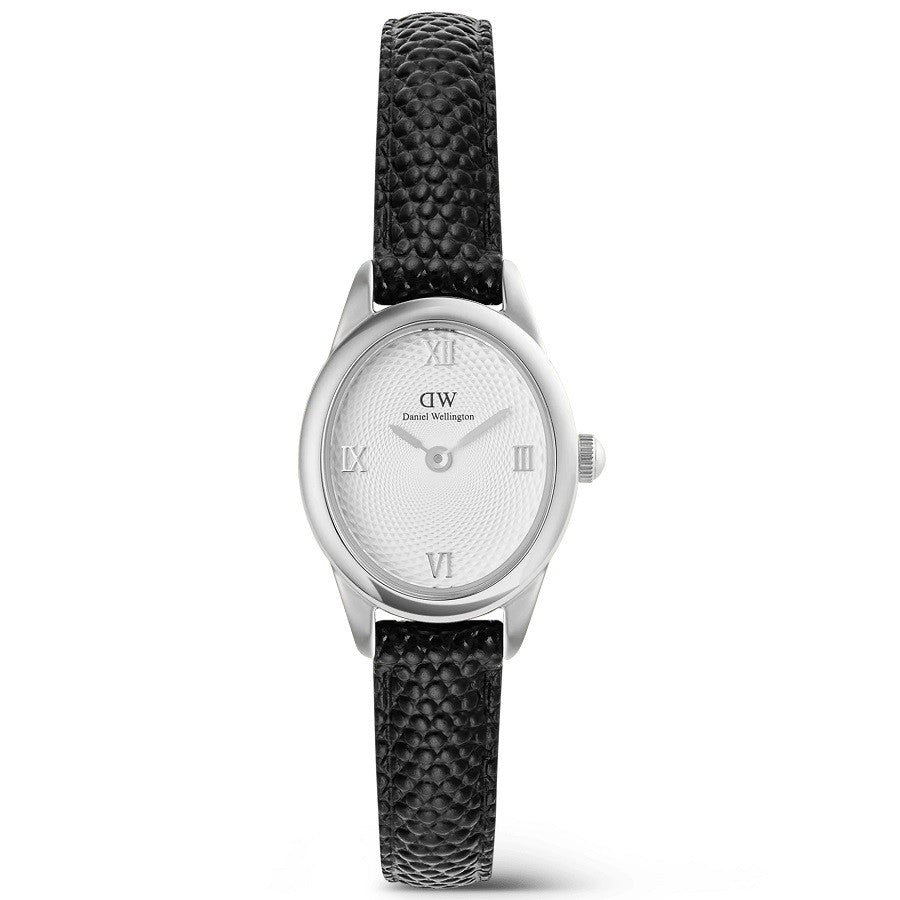 Orologio Donna DANIEL WELLINGTON Ophelia Mini Black Lizard Guilloché Silver - DW00100887 - immagine 3