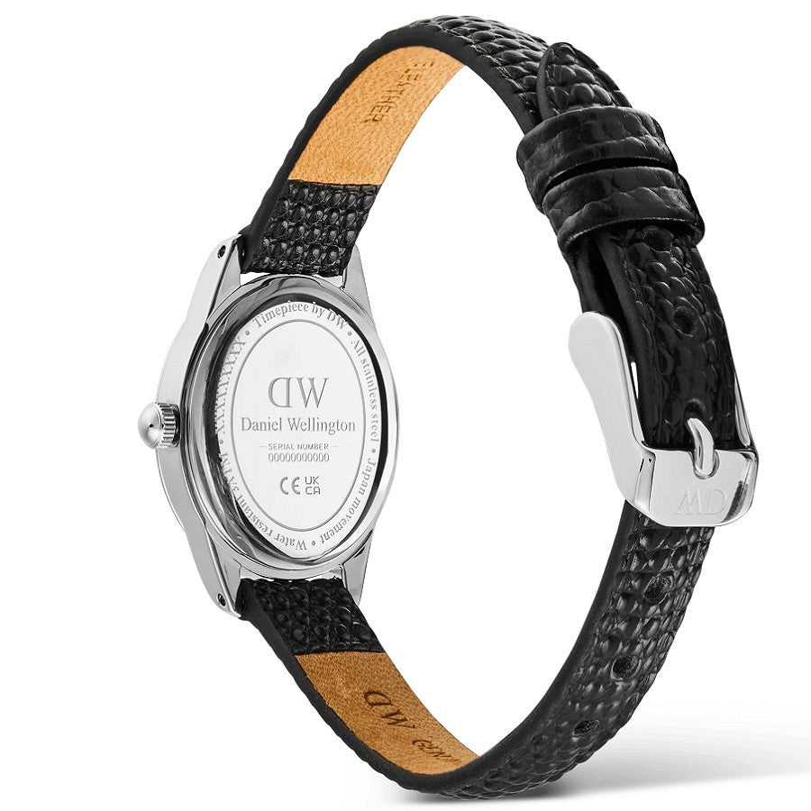 Orologio Donna DANIEL WELLINGTON Ophelia Mini Black Lizard Guilloché Silver - DW00100887 - immagine 5