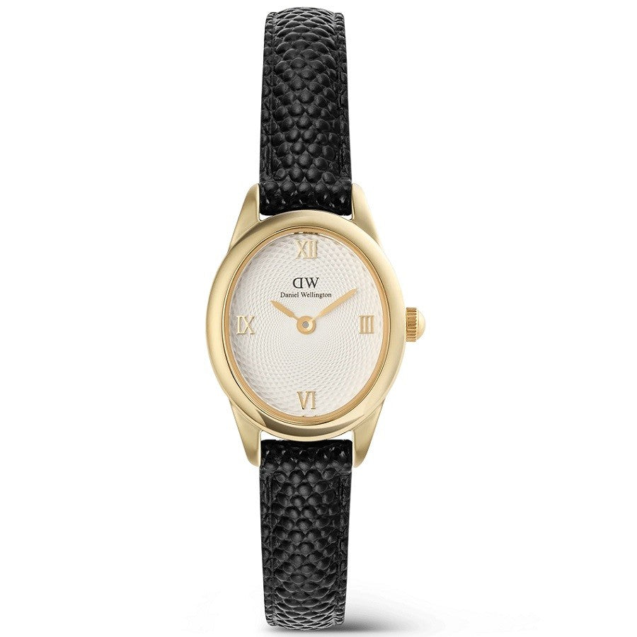 Orologio Donna DANIEL WELLINGTON Ophelia Mini Black Lizard White Guilloché Gold - DW00100890 - immagine 3