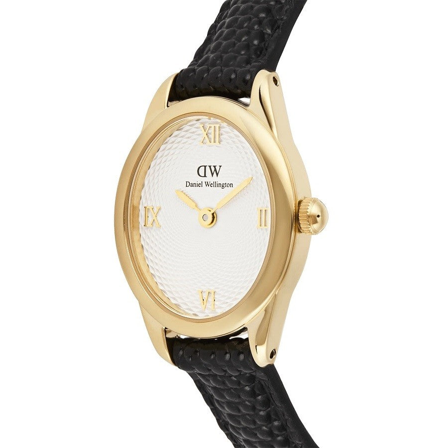 Orologio Donna DANIEL WELLINGTON Ophelia Mini Black Lizard White Guilloché Gold - DW00100890 - immagine 4