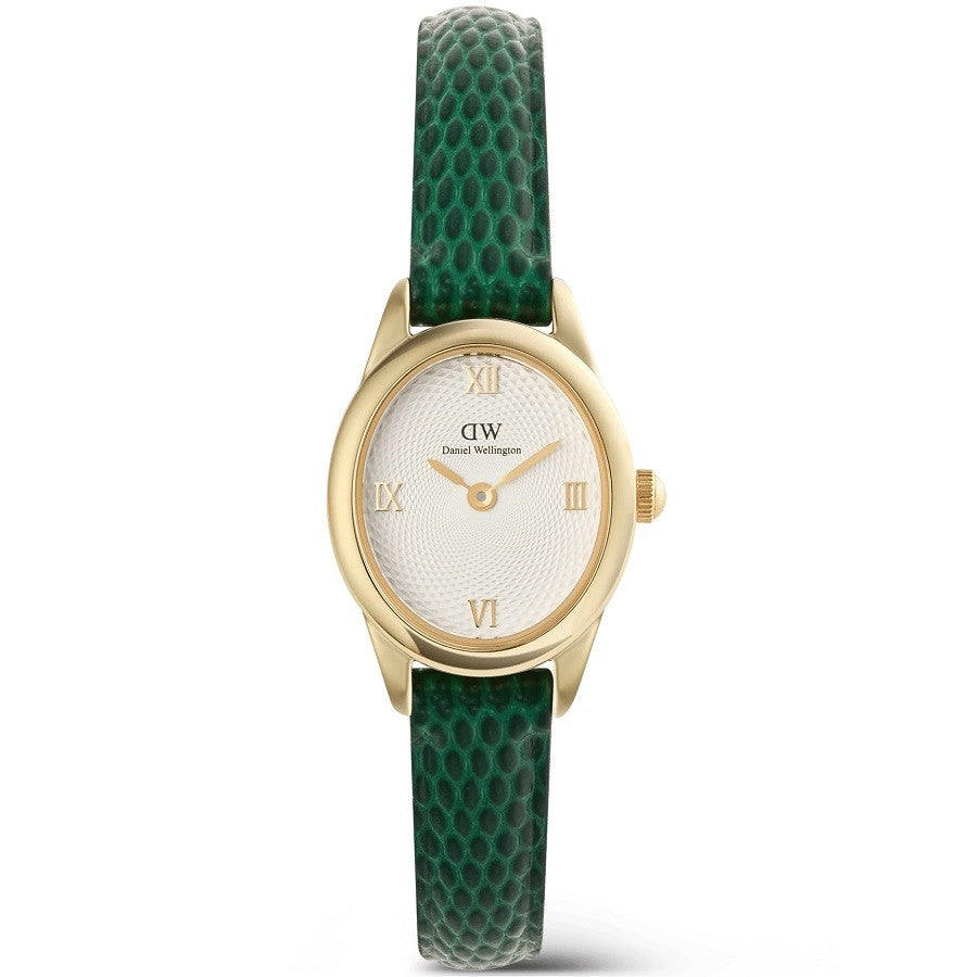 Orologio Donna DANIEL WELLINGTON Ophelia Mini Green Lizard Guilloché Gold - DW00100892 - immagine 2