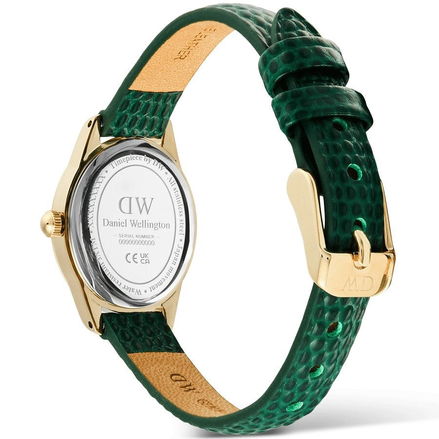 Orologio Donna DANIEL WELLINGTON Ophelia Mini Green Lizard Guilloché Gold - DW00100892 - immagine 5