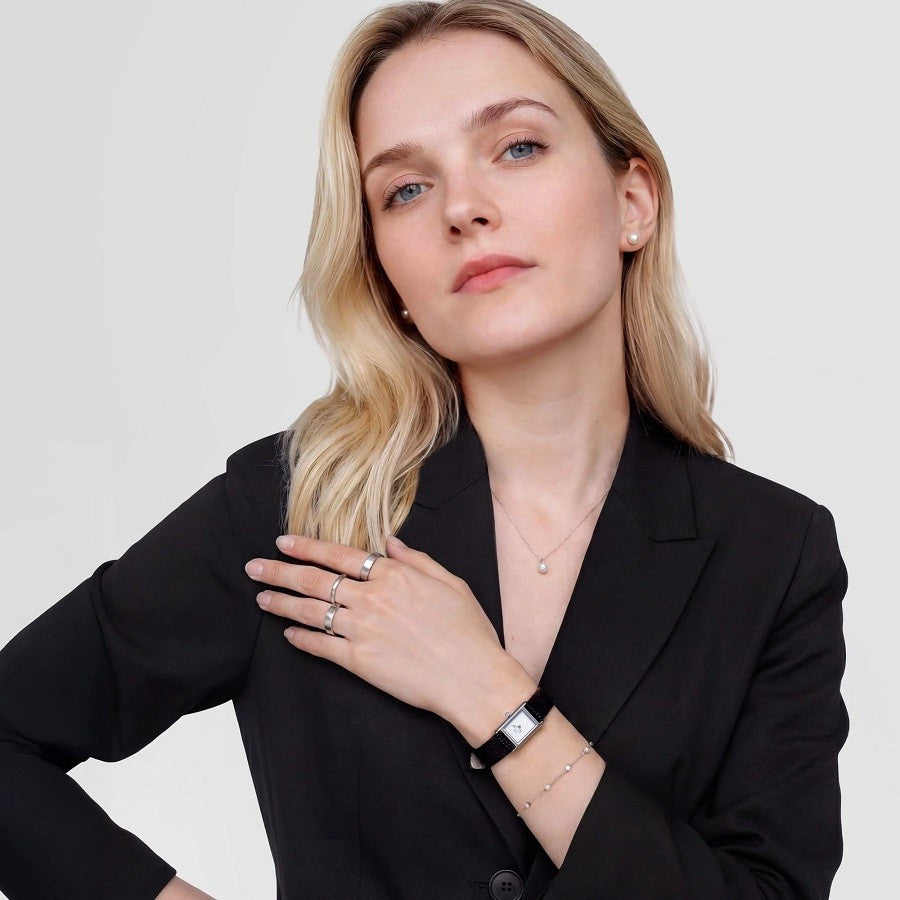 Orologio Donna DANIEL WELLINGTON Bound Mini Black Lizard Silver - DW00100901 - immagine 2