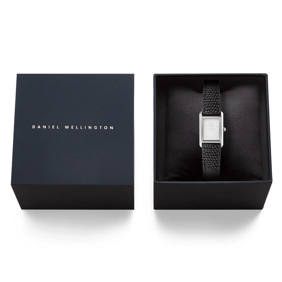 Orologio Donna DANIEL WELLINGTON Bound Mini Black Lizard Silver - DW00100901 - immagine 6