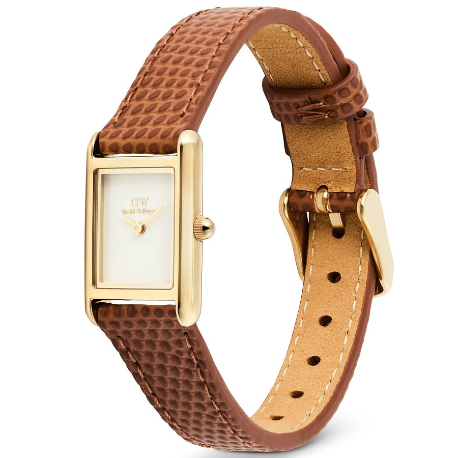 Orologio Donna DANIEL WELLINGTON Bound Mini Light Brown Lizard Gold - DW00100905