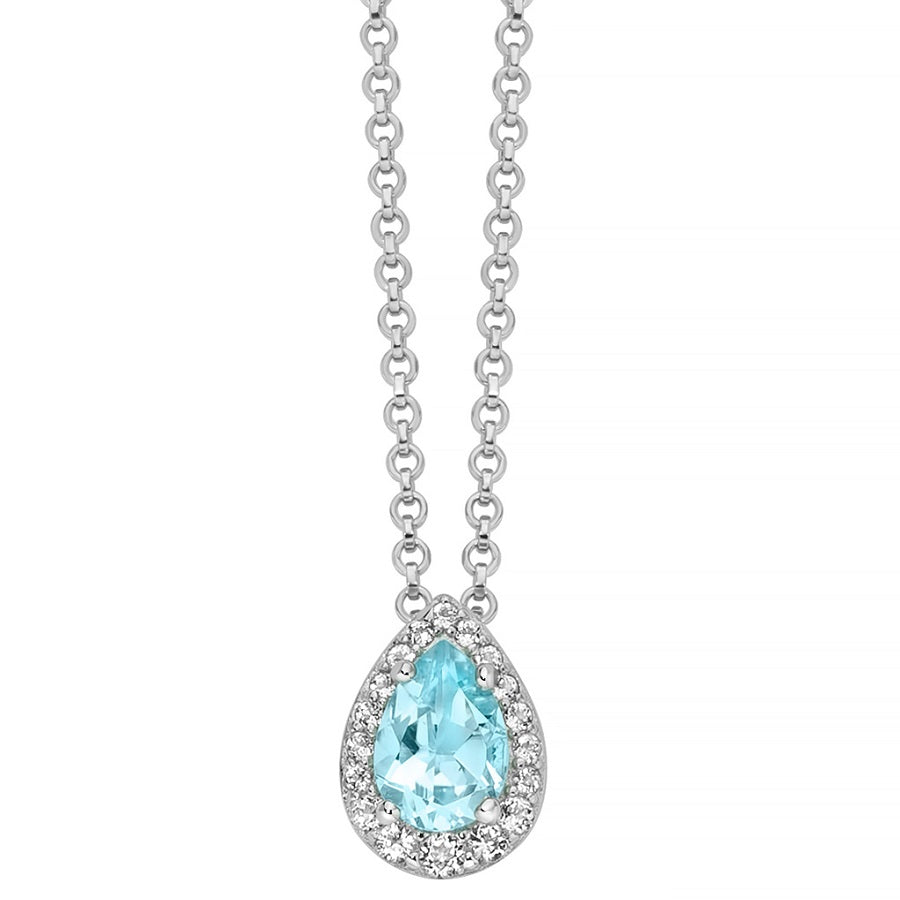 Collana Donna MILUNA Gemma del Cielo 925 - CLD5436