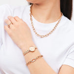 Bracciale Donna DANIEL WELLINGTON Crystal Link Rose Gold - DW00400575 - immagine 2
