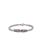Bracciale Uomo Arkano BAC35NR in acciaio con targhetta centrale in pvd rose gold e black