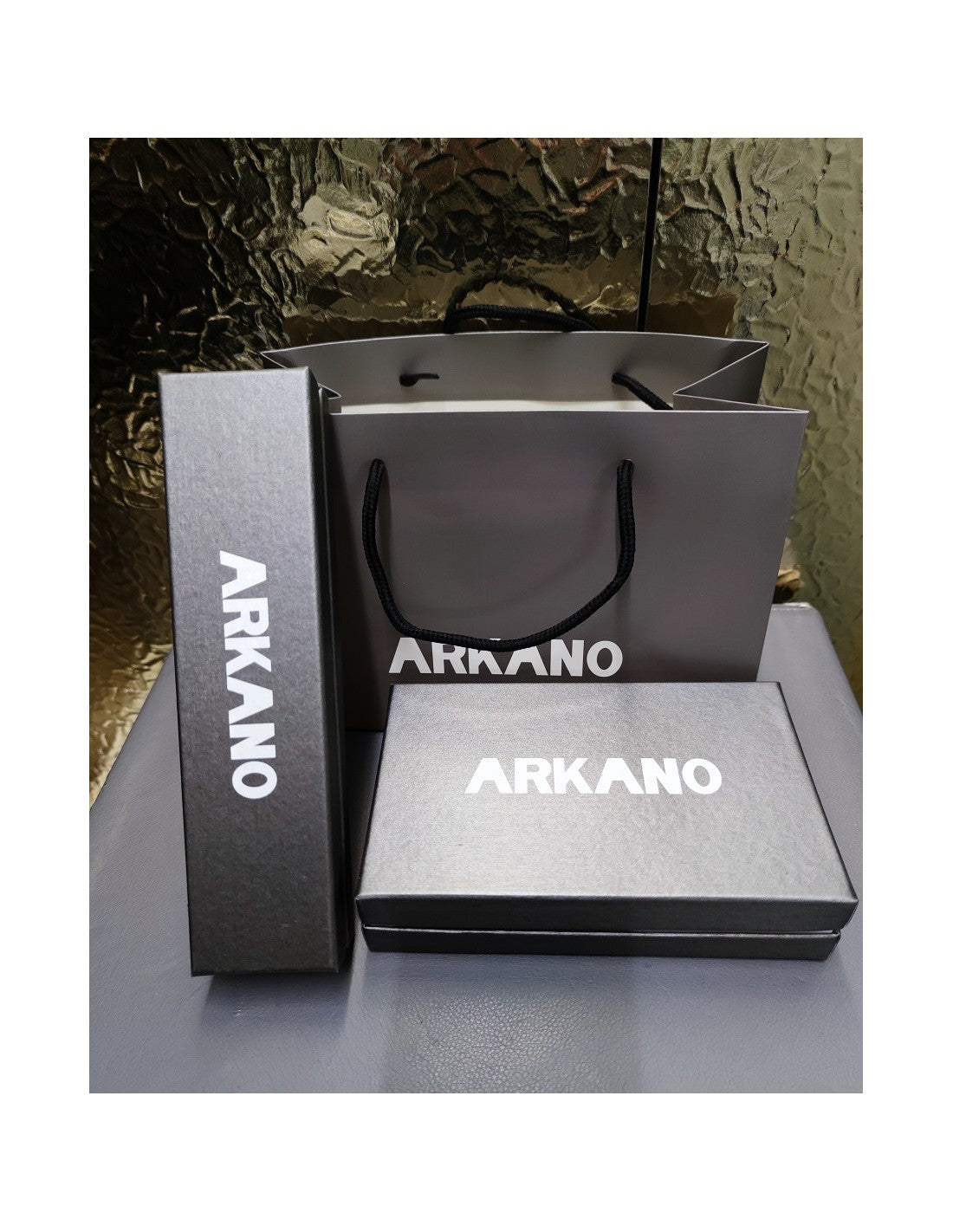 Bracciale Uomo Arkano BAC47BR in acciaio e targhetta centrale con inserto in pvd rose gold