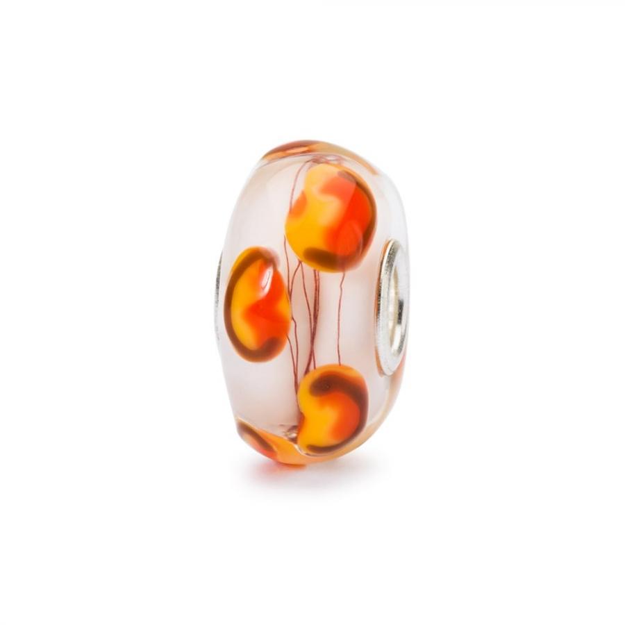 Beads Trollbeads TGLBE-10452 “Campo di Papaveri” in vetro