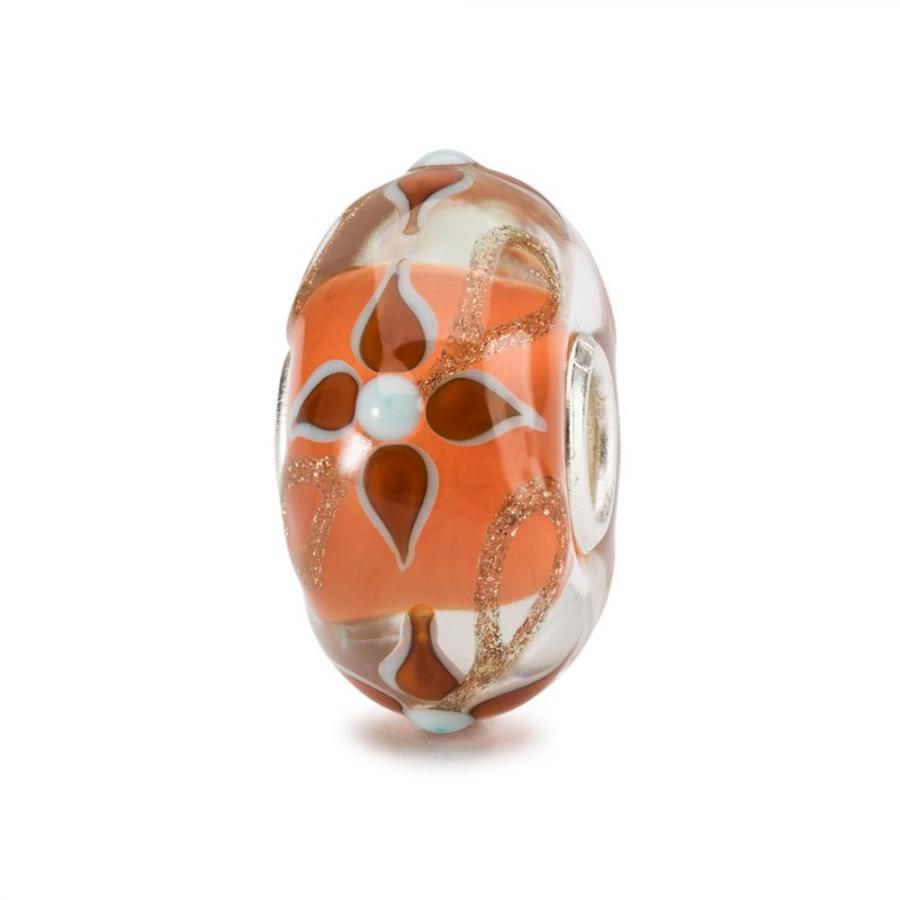 Beads Trollbeads TGLBE-20137 “Fantasia di Fiori Corallo” in vetro