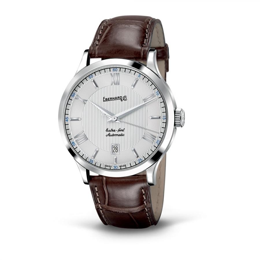 Orologio Uomo EBERHARD Extra-Fort - Quadrante Silver - 41029.5 CP/BROWN