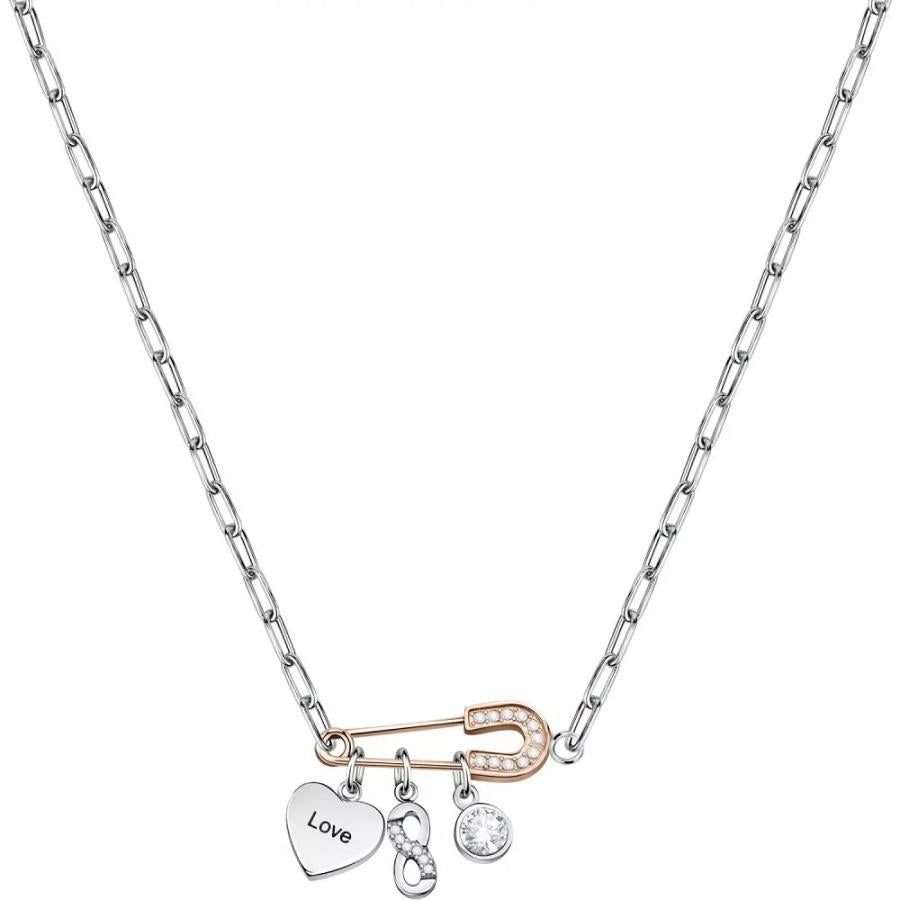 Collana Donna La Petite Story LPS10ASD01 in acciaio rodiato collezione Love