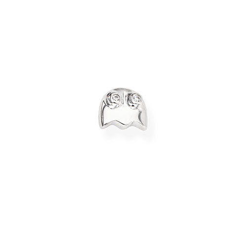 Mono Orecchino Donna Amen EB17 in argento 925 rodiato a forma di fantasmino con zirconi bianchi