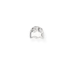 Mono Orecchino Donna Amen EB17 in argento 925 rodiato a forma di fantasmino con zirconi bianchi