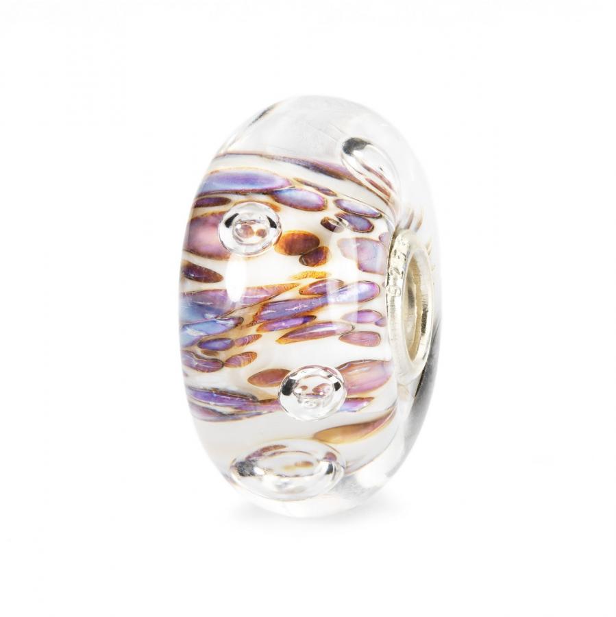Beads Trollbeads - Beads in vetro Cresta di Bolle Viola -  TGLBE-10170