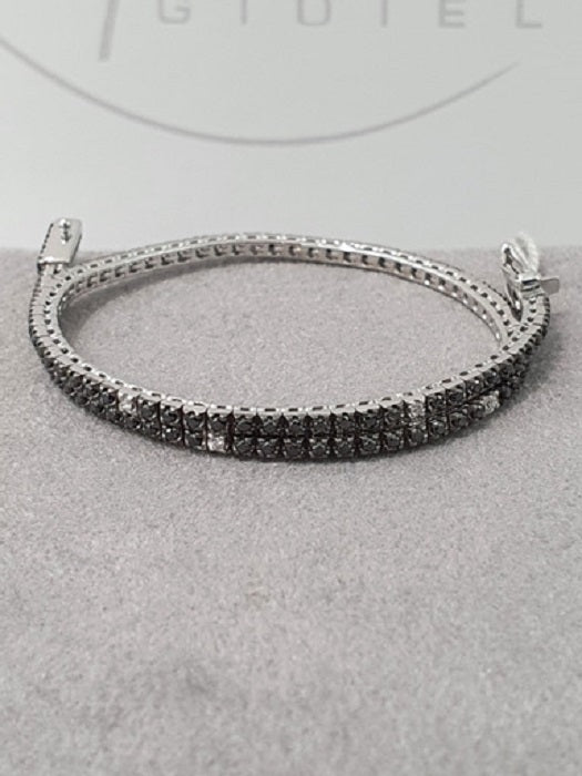Bracciale Uomo GIORGIO VISCONTI in oro e diamanti bianchi e neri  -  BR37669UK