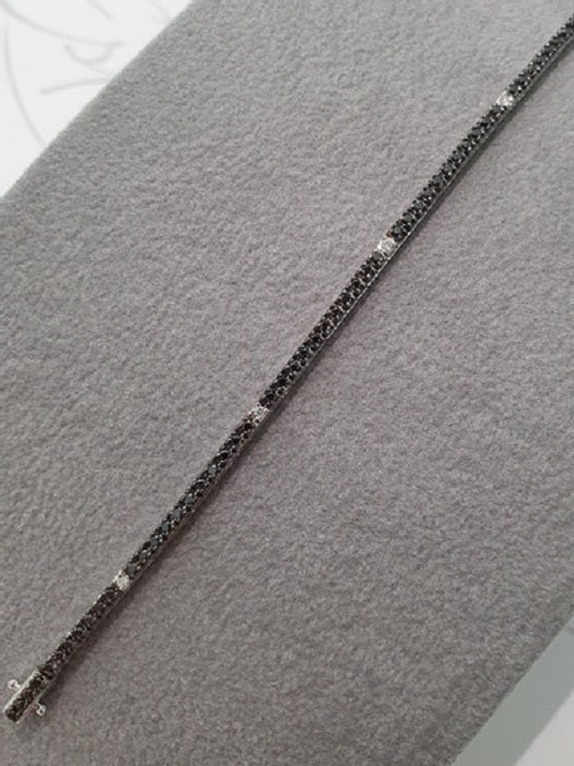 Bracciale Uomo GIORGIO VISCONTI in oro e diamanti bianchi e neri  -  BR37669UK - immagine 3