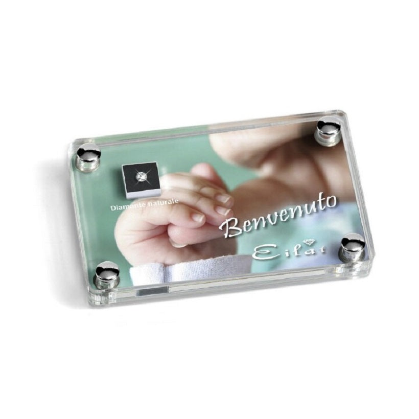 Blister Diamante EILAT DIAMONDS Nascita Bimbo - LE006D - immagine 3