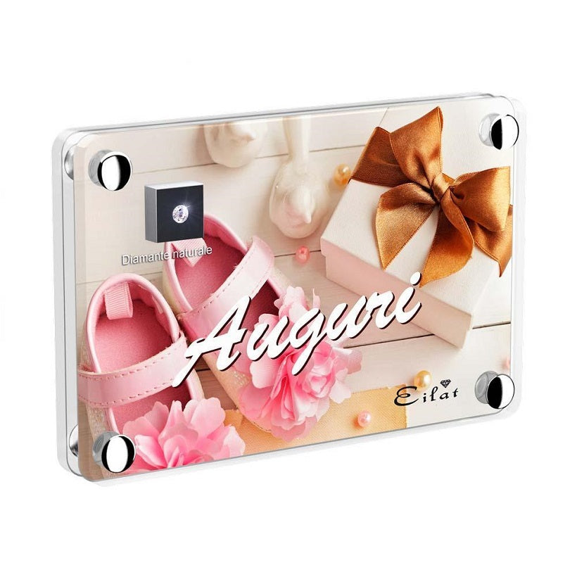 Blister Diamante EILAT DIAMONDS Nascita Bimba - LE017D - immagine 3