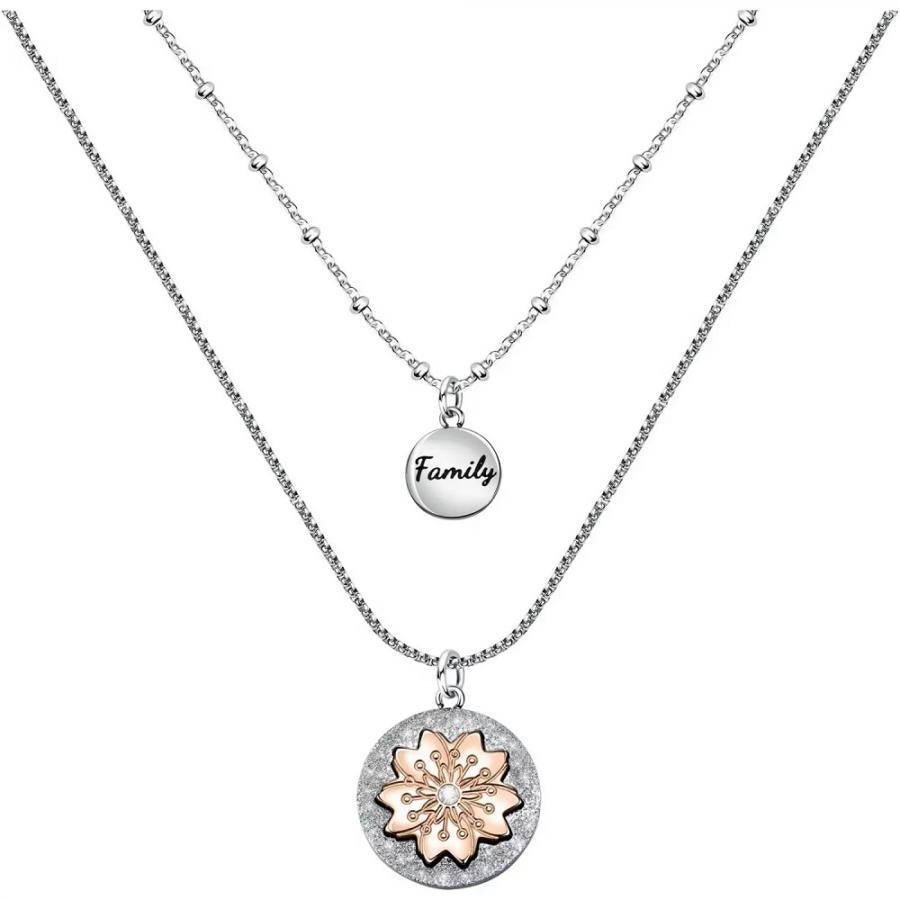 Collana Donna La Petite Story LPS10ASF02 in acciaio rodiato collezione Family