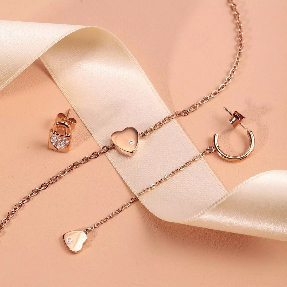 Set Bracciale e Monorecchini LA PETITE STORY Love - LPS20ASD01 - immagine 4