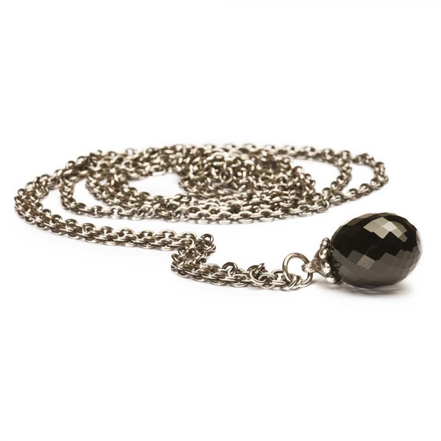 Collana Trollbeads TAGFA-00004 “Collana D’Argento con Onice Nero” in argento 925 lunghezza 90 cm