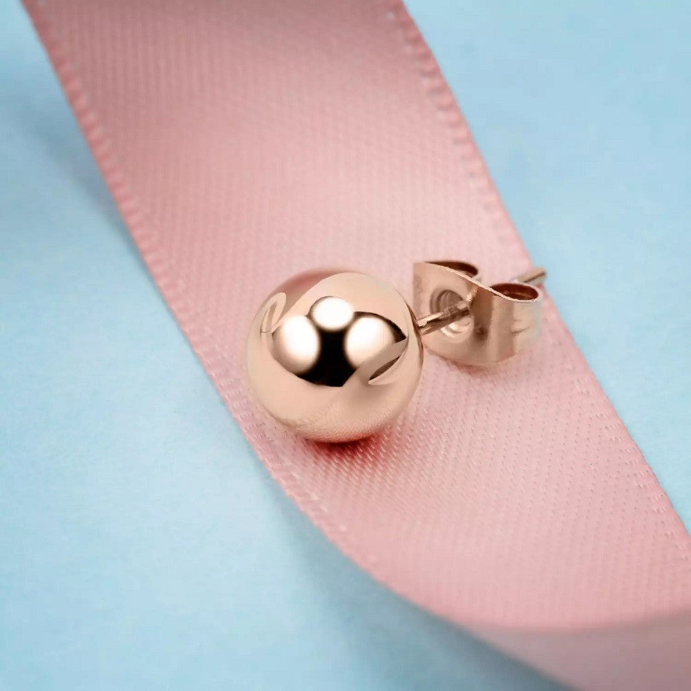 Mono Orecchino Donna La Petite Story LPS02ARQ125 in acciaio pvd rose gold con sfera Ø 8 mm collezione Single Earrings - immagine 3