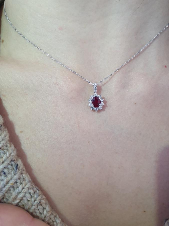 Collana Donna GIORGIO VISCONTI in oro, rubino e diamanti  -  GB37300R