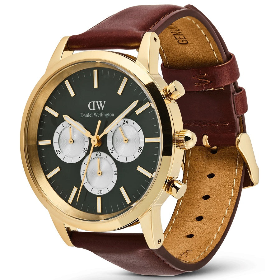 Orologio Uomo DANIEL WELLINGTON Iconic Chronograph St Mawes Emerald Gold - DW00100876 - immagine 3