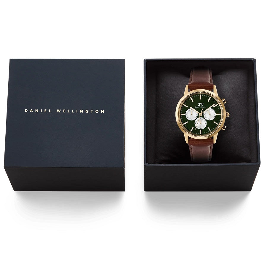 Orologio Uomo DANIEL WELLINGTON Iconic Chronograph St Mawes Emerald Gold - DW00100876 - immagine 5